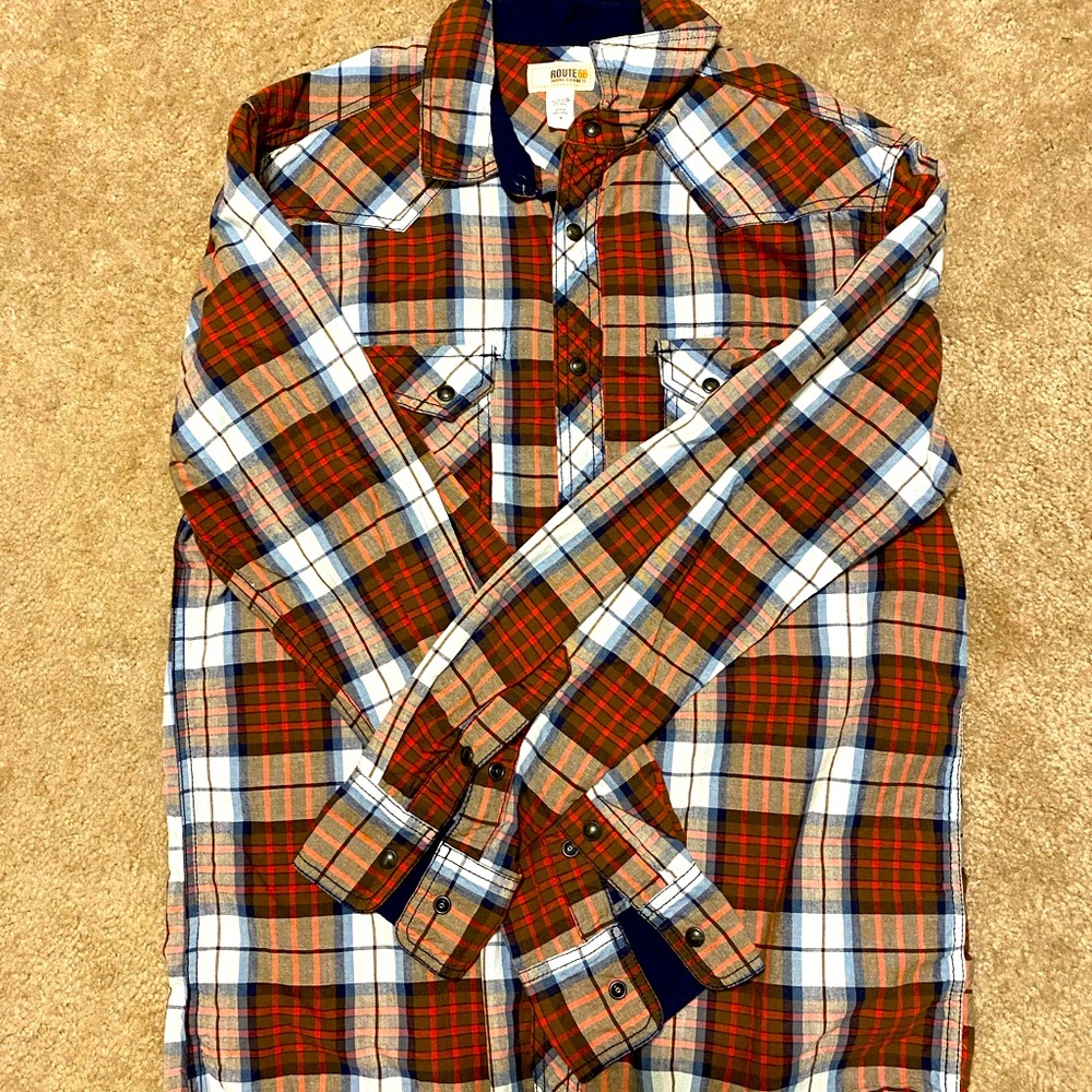 Men’s Flannel long sleeve shirt by Route 66